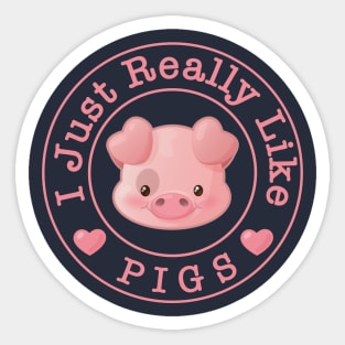 Cute Kawaii Pink Pig Sticker